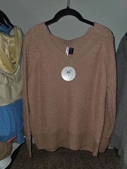 New Love by Design Taupe Knit Sweater Size M