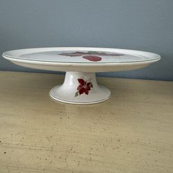 Poinsettia Cake Plate