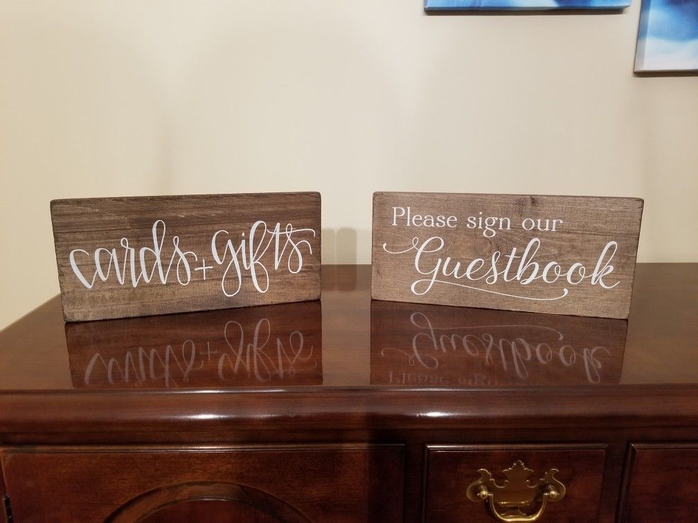 Cards & Gifts and Guestbook Wedding Signs