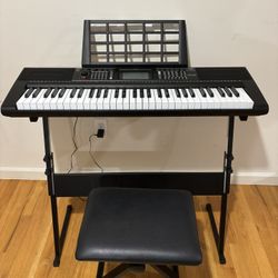 Donner DEK-610S 61-Key Keyboard Piano Set w/ Stand & Bench – Excellent Condition