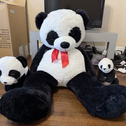 🧸 giant panda plush set – perfect gift! 🐼