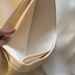 14x4 Ft Off White Cloth Vinyl Pleather