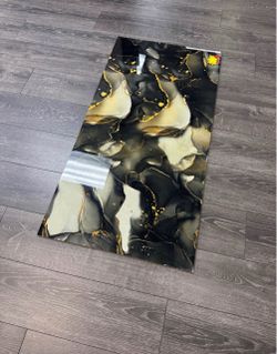 Luxury Decorative Porcelain Tile 24x48 – Black & Gold ✨