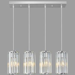 Chrome Pendant Lighting Modern Pendant Light, Mini Crystal Chandeliers,Adjustable Pendant Light Fixture for Kitchen Island Dinning Room Corridor Bedro