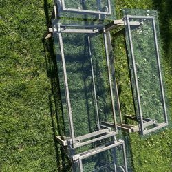 4 Piece Glass Coffee Table Set