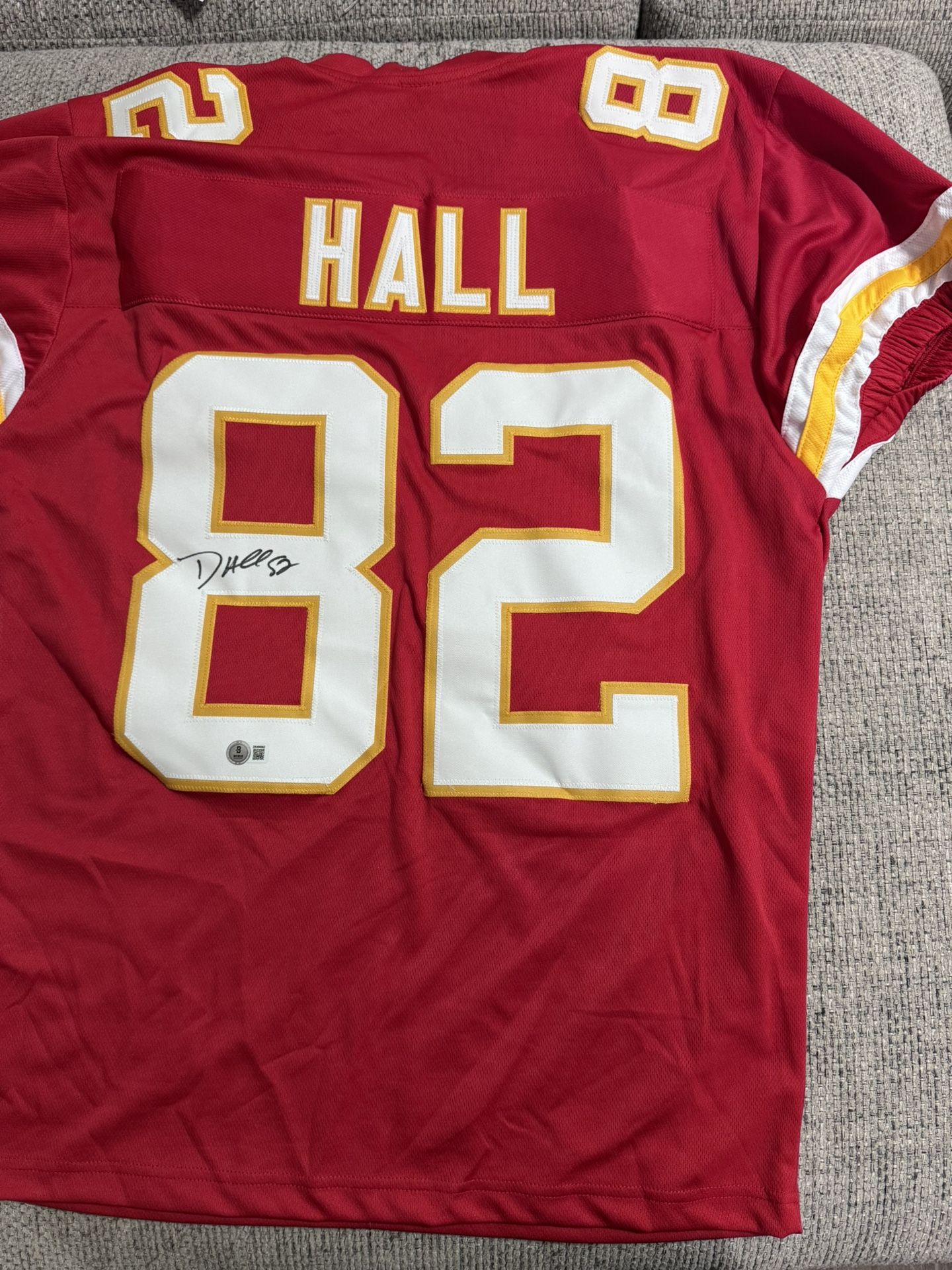Dante Hall Signed Autograph Custom Jersey - Beckett Coa - Kansas City Chiefs