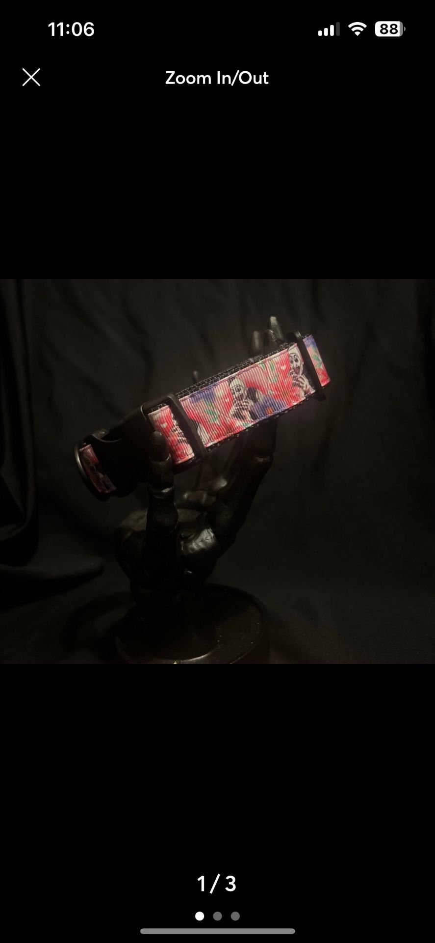 Handmade Art The Clown Dog Collar