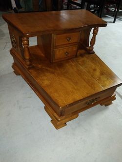 Solid wood decorative end table (1)