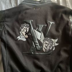Louis Vuitton Monogram Embossed Leather and Wool Blouson