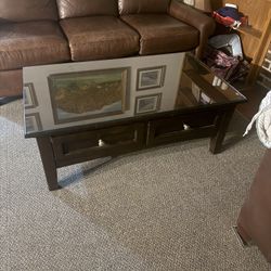 Glass Lifting Top Coffee Table