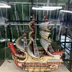 One Piece Red Force Wooden Art Build Model. 