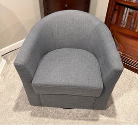 (4) Swivel Barrel Chairs - Grey