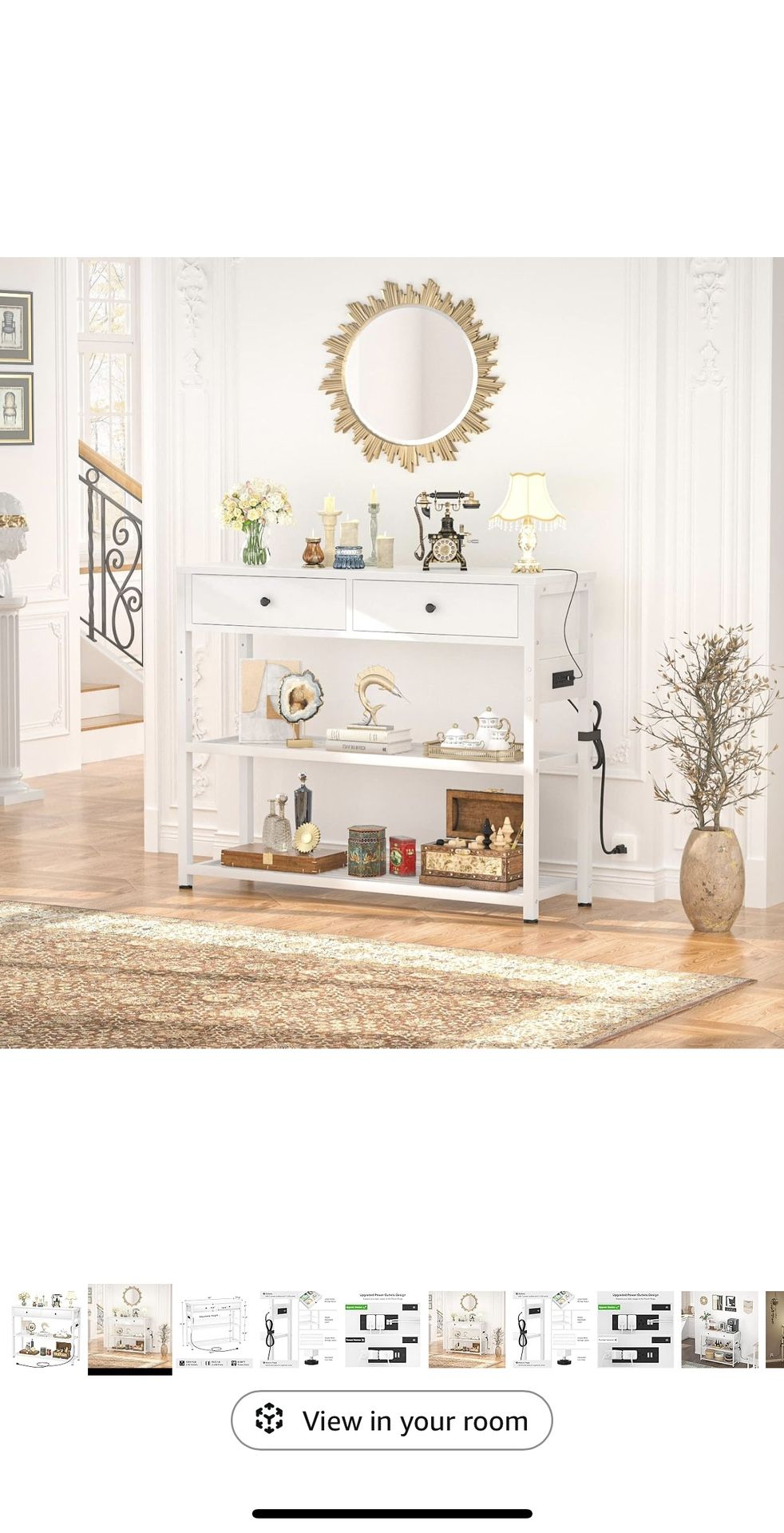 Entryway Table with Outlets and USB Port BRAND NEW