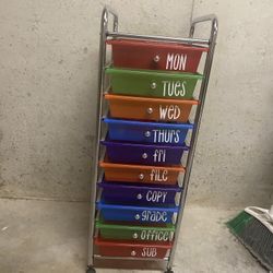 Two Colorful Organizer Drawer Caddys