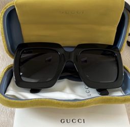 Gucci Grey Gradient Oversized Square Sunglasses 