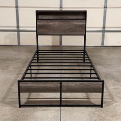 New Twin Bed with Charging Station and LED Lights (Can Deliver)