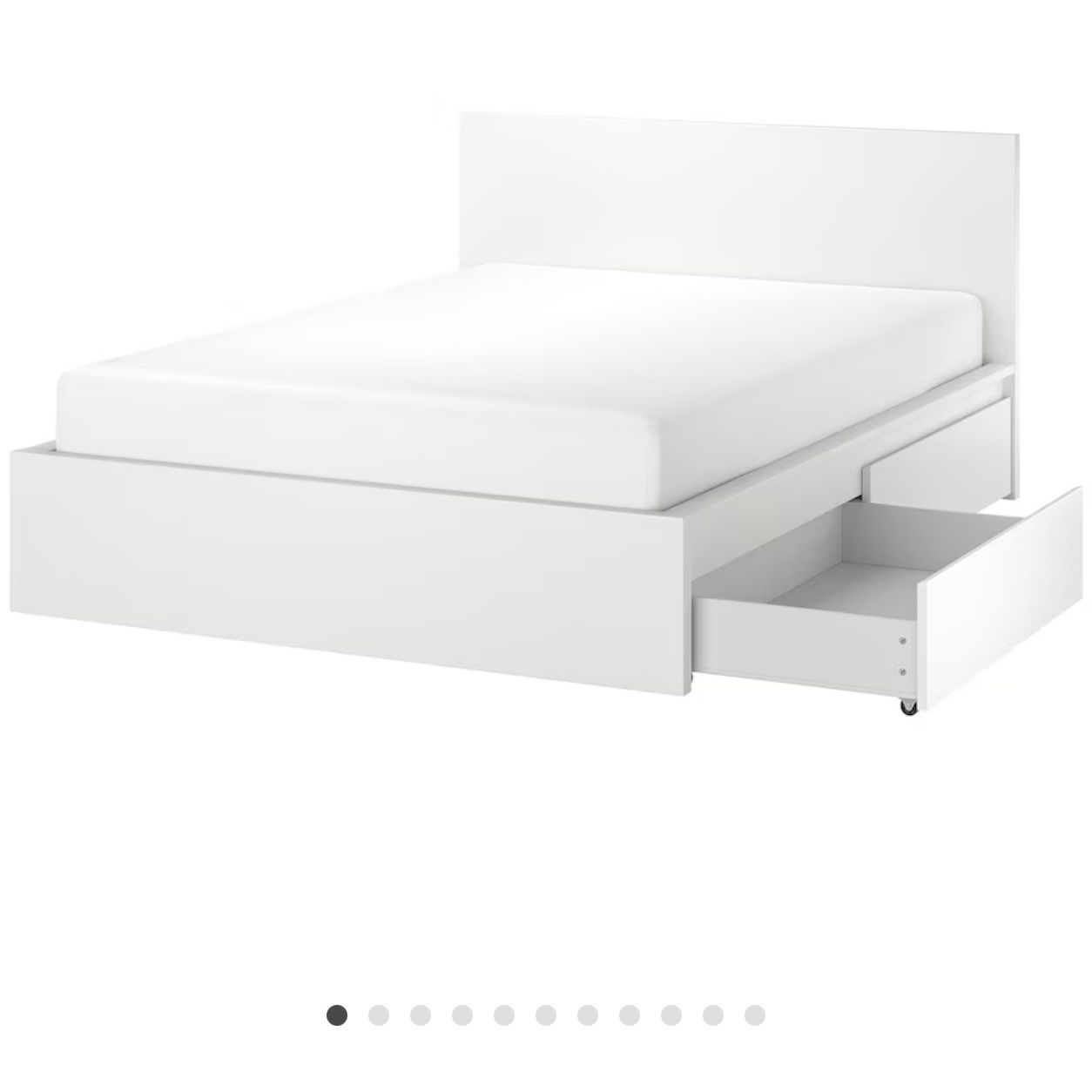 Malm Queen Bed Frame With 4 Drawers Of Storage