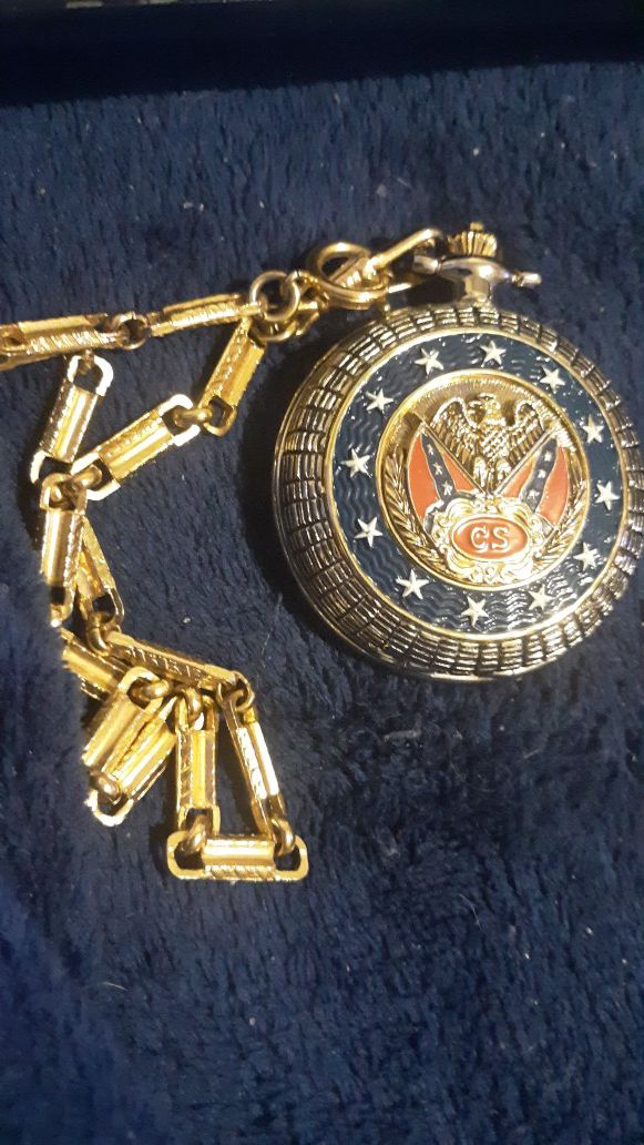 Robert E. Lee pocket watch with chain