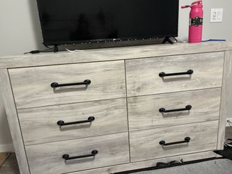 Grey Bed And Dresser Set