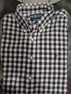 Men's Long Sleeved Button Up Polo L