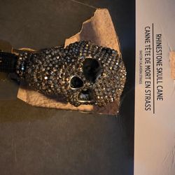 Brand new RHINESTONE SKULL CANE