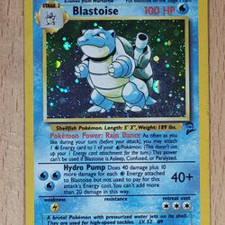 BLUE TURTLE TANK: Blastoise LP Pokemon Card