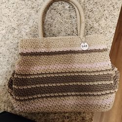 The Sak Multicolor Stripped Crochet Hand Bag