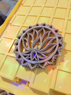 3D Printed Lotus Mandala Decorative Piece