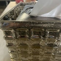 Glass Napkin Holder Or Candle Holder Flower Holder