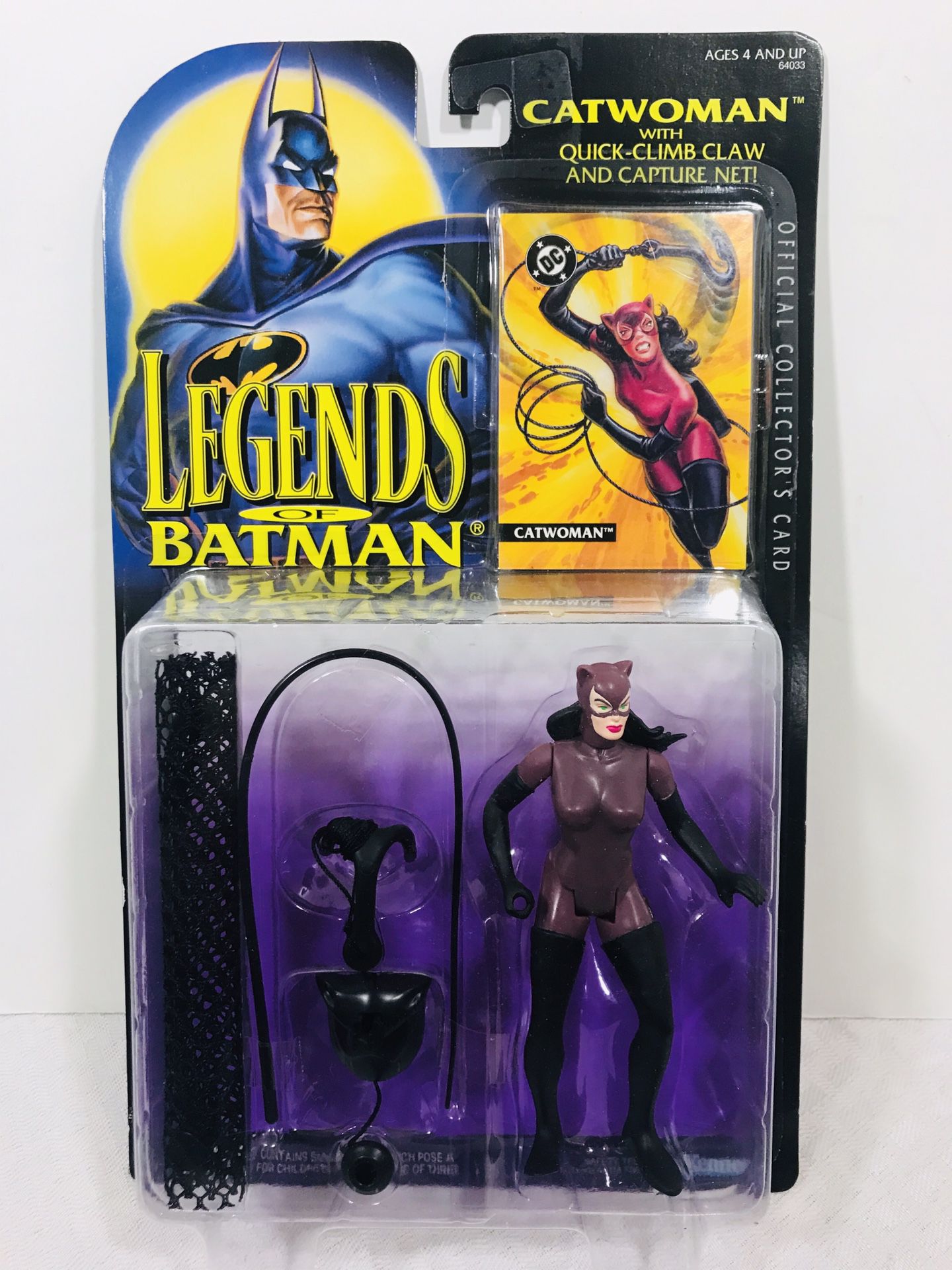 vintage 1994 Kenner Legends Of Batman Catwoman w/ Quick Climb Claw & Net action Figure