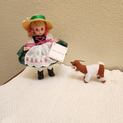 Like New 8" Madame Alexander Doll/Heidi with Goat/Storybook/Gift/Collectible 
