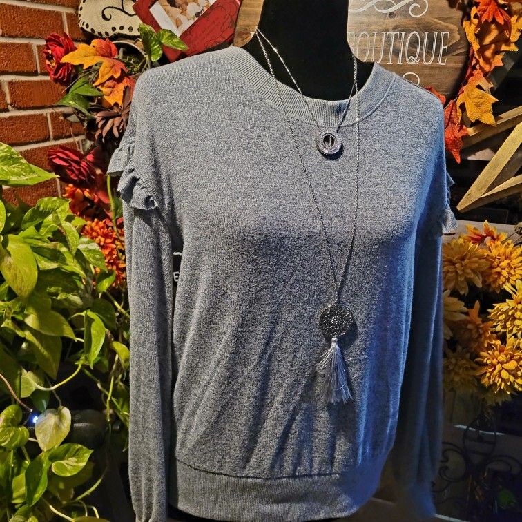 Tahari Heather Grey Sweater