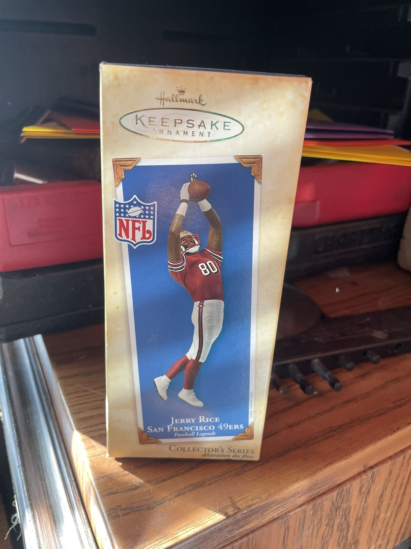 Jerry Rice figurine x mas ornament