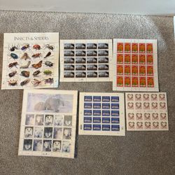 USPS Unused Postage Stamp Sheets – Nature & Holiday Themes 