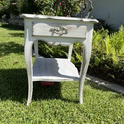 Vintage Wood Side Table 
