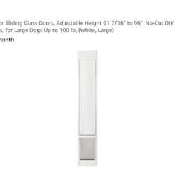 PetSafe Doggy Door for Sliding Glass Doors, Adjustable Height 91 7/16" to 96", No-Cut DIY Inst.Large