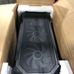 History GAMDIAS ATX Mid Tower Gaming Computer PC Case Tempered Glass, Built-In 4X 120mm ARGB Case Fans, Front Airflow Mesh, Up To 6x120mm Fans, 340mm 