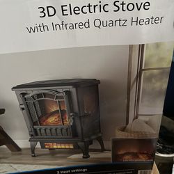 Electric stove with heater