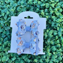 Bluey Pigtail Bows