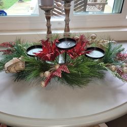 Christmas Candle Holder Centerpiece 