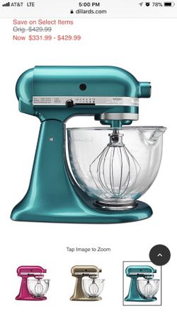 KitchenAid 5-Quart Tilt-Head Stand Mixer with Glass Bowl and Flex