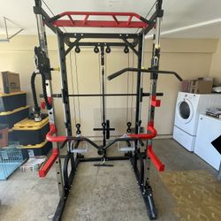 Smith Machine w/Attachments | Heavy Duty Adjustable Bench |230lb Bumpers Weights | 7ft Olympic Bar | Fitness | Gym Equipment | FREE DELIVERY 🚚 
