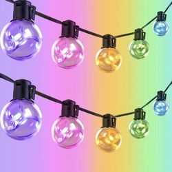 🪩 Outdoor String Lights 25ft 20 Bulbs LED Color Changing (unopened) 