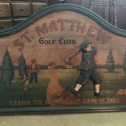 Vintage St Matthews Golf Club Sign
