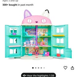 Gabby's Dollhouse, Purrfect Dollhouse with 15 Pieces Including Toy Figures, Furniture, Accessories and Sounds, Kids Toys for Ages 3 and up