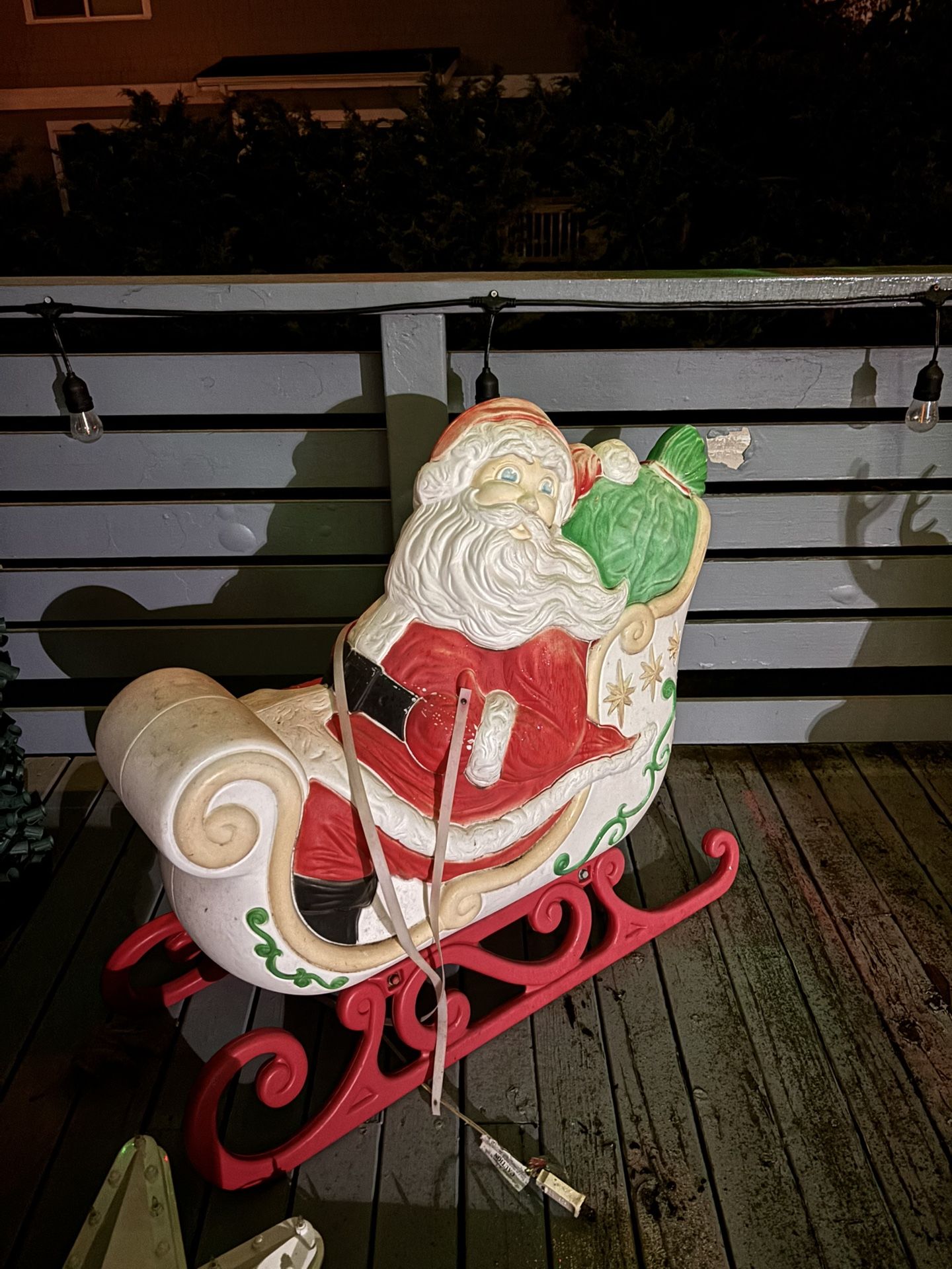 Santa And Reindeer Blow Mold