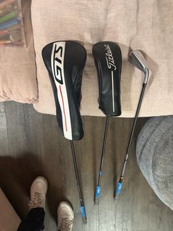 Titleist GTS2 driver, GT2 3 hybrid,  U505 driving 3 iron