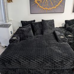 Plush Oversized Chaise