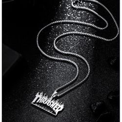THRASHER Logo Men Pendant Necklace