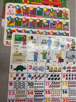 Lot Of 3 Vintage SoMuchFun! Discovery Placemat" from 1993 Kids Learning Mats